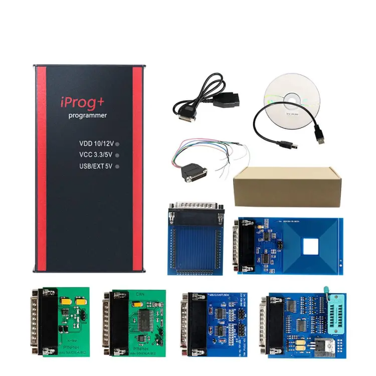 Iprog+ Pro V85 Programmer With 7 Adapter Support IMMO+Mileage Correction+Airbag Reset