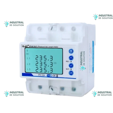 Sinotimer DTS6619 3-Phase Digital Energy Meter 100A | WiFi IP-Based Power & kWh Monitoring Meter with Real-Time Remote Data Logging