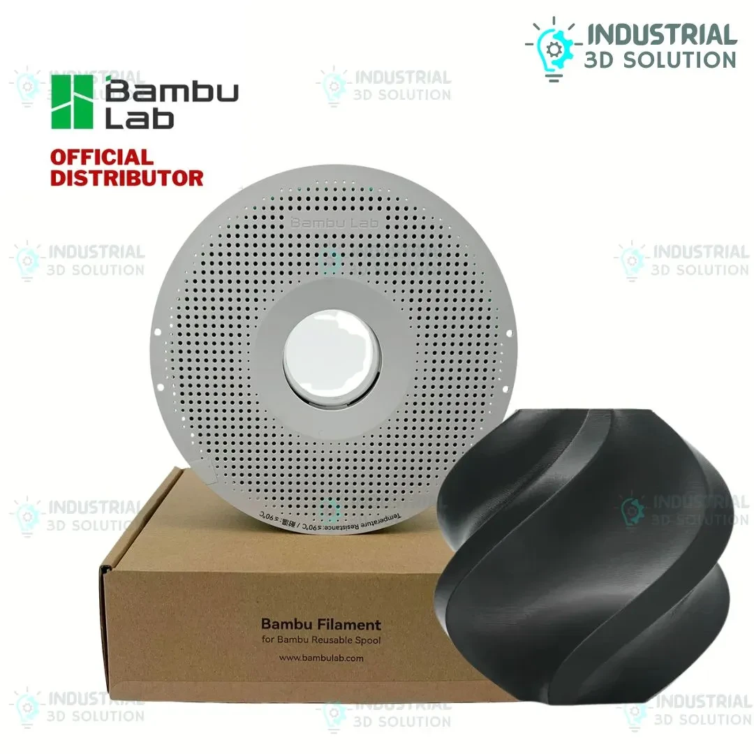 Bambu Lab TPU 95A HF Black – High-Speed Flexible 3D Printing Filament 1.75mm (Reusable Spool)