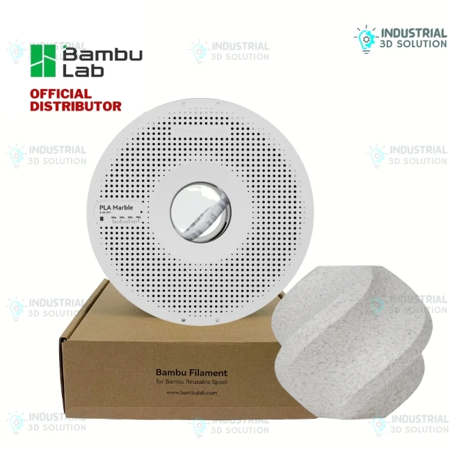 Bambu Lab PLA Marble White Marble 3D Printing Filament 1.75mm (13103)