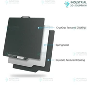 BuildPlate 257×257mm Double-CryoGrip Steel Sheet for Bambu P1PP1SX1CA1  Durable & Heat-Resistant