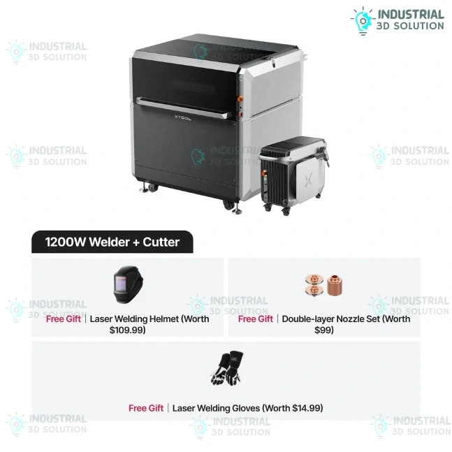 xTool MetalFab 1200W Laser Welder CNC Cutter Fiber Laser Machine | Metal Welding & Cutting System for Stainless Steel Aluminum Brass