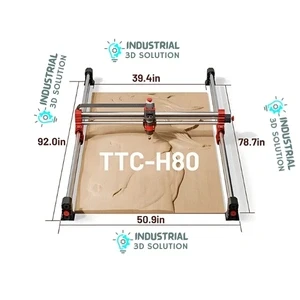 TwoTrees TTC-H80 800W CNC Router Machine High-Power Precision 3-Axis Desktop Engraver & Cutter for Wood, Metal, Acrylic & PCB