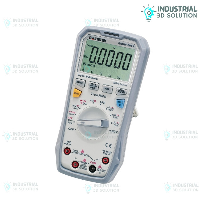 GW Instek GDM‑541 Professional Digital Multimeter / True RMS Handheld AC DC Voltage & Current Tester / 22,000 Count LCD Display / Industrial & Lab Use / NCV & USB Data Logging / CAT III 1000V / Electr