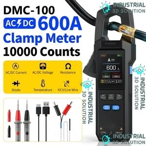 FNIRSI DMC-100 DC AC Current Voltage Clamp Meter –  High-Precision Digital Multimeter for Electrical Testing