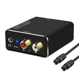 DAC 192kHz Digital to Analog Audio Converter – Toslink/Coaxial to 3.5mm & RCA Adapter for PS4, HD DVD & Home Theater Systems