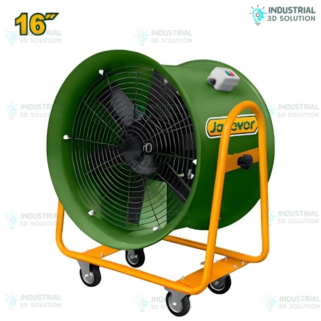 Industrial Axial Flow Fan 16" – High Performance Mobile Cooling Fan by Jadever JDGFJ3A16