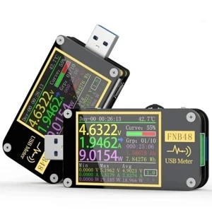 FNIRSI FNB48S – USB Digital Tester for Fast Charge, Voltage, Current & Protocol Detection with OLED Display