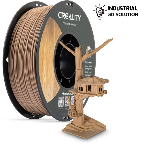 Creality CR Wood PLA Filament 1.75mm – Natural Wood Texture 3D Printing Filament for FDM Printers – High Precision, 1kg Spool