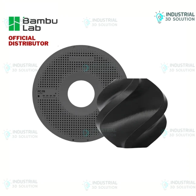 Bambu PC FR Flame Retardant Polycarbonate 3D Printing Filament 1.75mm Black (63100)