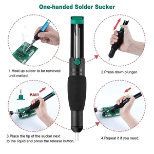 366D Fire-Resistant Plastic Desoldering Pump – Powerful Vacuum Solder Sucker & Fireworks Removal Tool