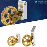 Claw Extruder Gear Set for Bambu X1/P1/A1 – Golden Nano-Coated Steel Gear with Aluminum CNC Support