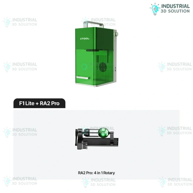 xTool F1 Lite Portable Laser Engraver 10W Diode with RA2 Pro Rotary Attachment Desktop Engraving Machine for Cylindrical Objects