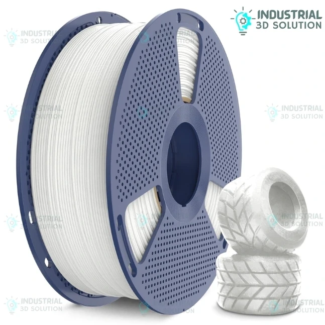 SUNLU TPU White Filament 1.75mm – Flexible 3D Printing Filament 95A 1kg Spool ±0.03mm