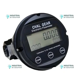 Digital Oval Gear Flow Meter 1 Inch | High-Precision Electronic Small Flow Rate Meter with Sensor, Counter & Indicator Cover