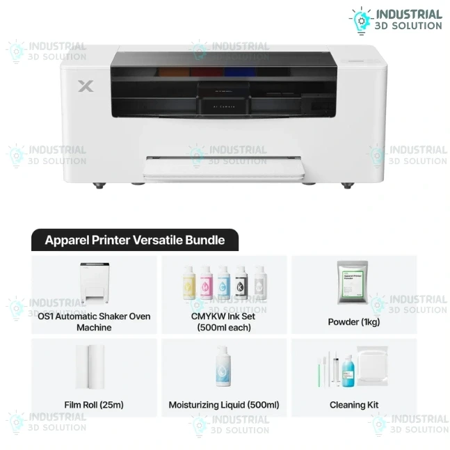 xTool Apparel Printer One-Click DTF Printer Versatile Bundle | 14" Direct-to-Film Printing Machine with Shaker Oven Workflow for All Fabrics