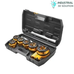 1/4″- 3/8″- 1/2″- 3/4″- 1″- 1-1/4″ 9Pcs Pipe Threading Set Tolsen Brand 33011