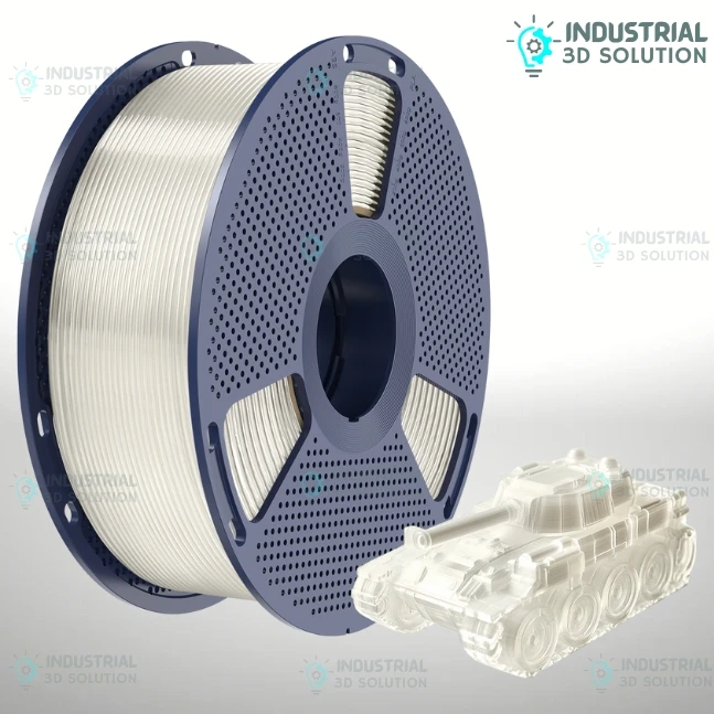 SUNLU PLA+ Transparent 3D Printer Filament 1.75mm | High Strength Clear PLA Plus | Low Warping, Smooth Finish | 1kg Spool