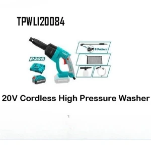 TOTAL TPWLI20084 20V Cordless Lithium-Ion Pressure Washer – 4Ah Battery Powered Cleaning Machine