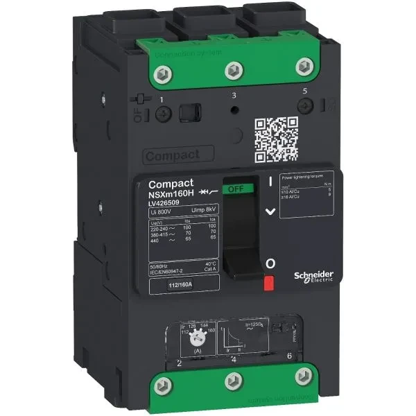 25A, 3P, 36kA, MCCB (ComPact NSXm - Adjustable) - compression lugs - Schneider