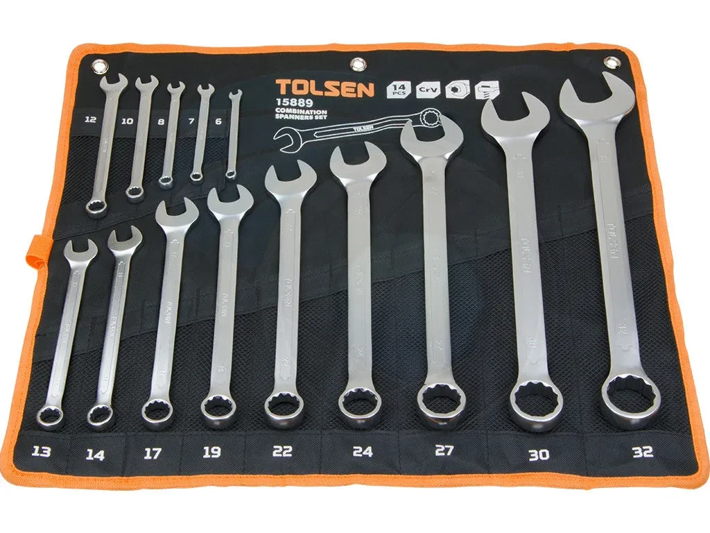 TOLSEN Combination Spanner Set 14pcs