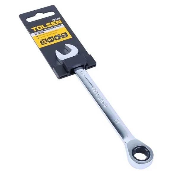 Tolsen Ratchet Gear Spanner Fixed Head Combination Wrench 22mm