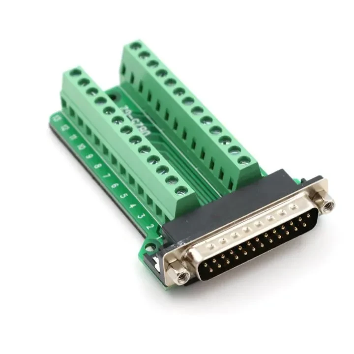 D-SUB DB25 Male 25Pin Plug Breakout Board Terminals Adapter Solderless Connector Encounter
