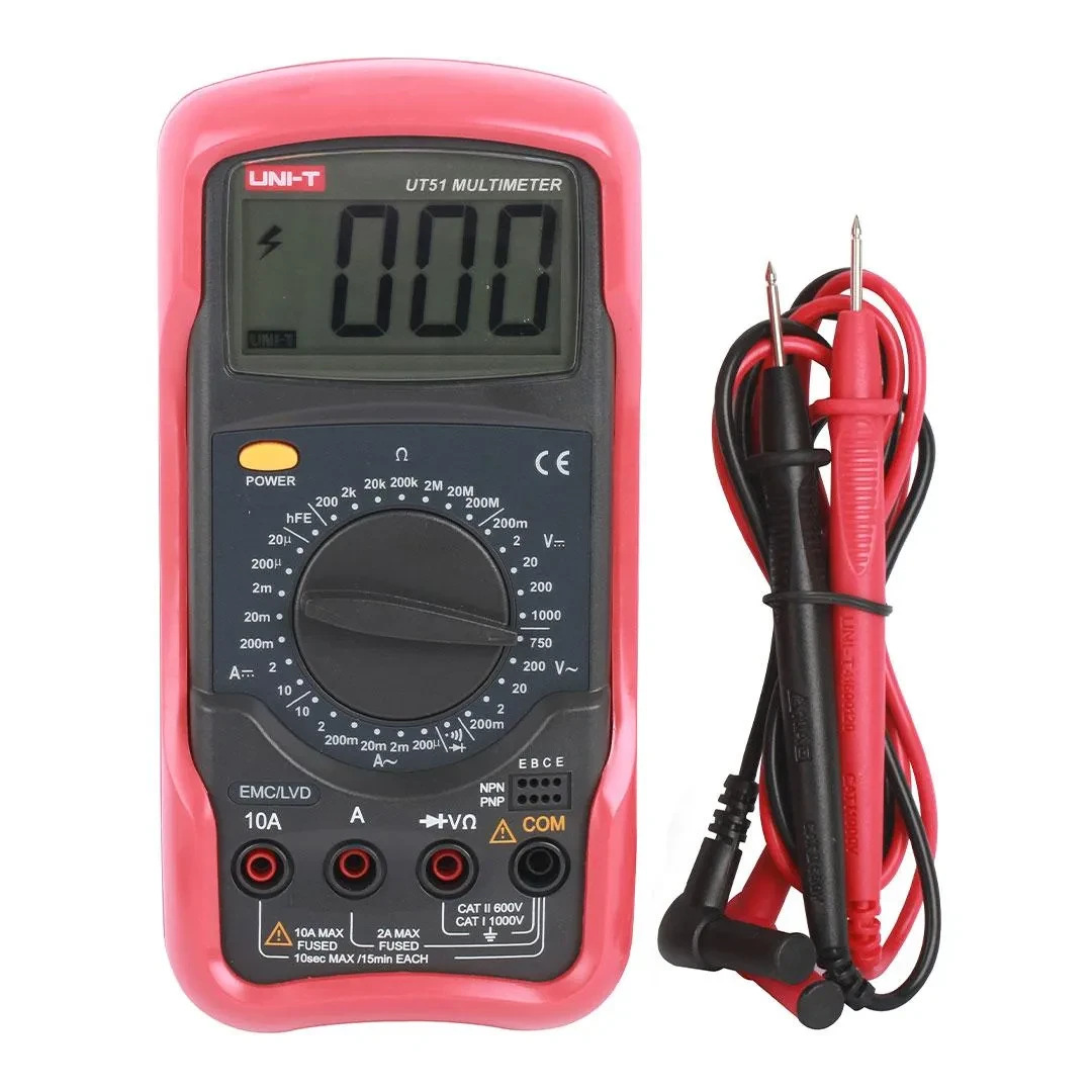 UNI-T UT51 Digital Multimeter DC/AC Voltage Current Resistance