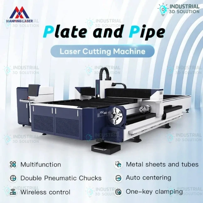 Plate & Tube Integrated Fiber Laser Cutting Machine CNC Metal Cutter 3000×1500mm 1000W–12000W Multi-Function System